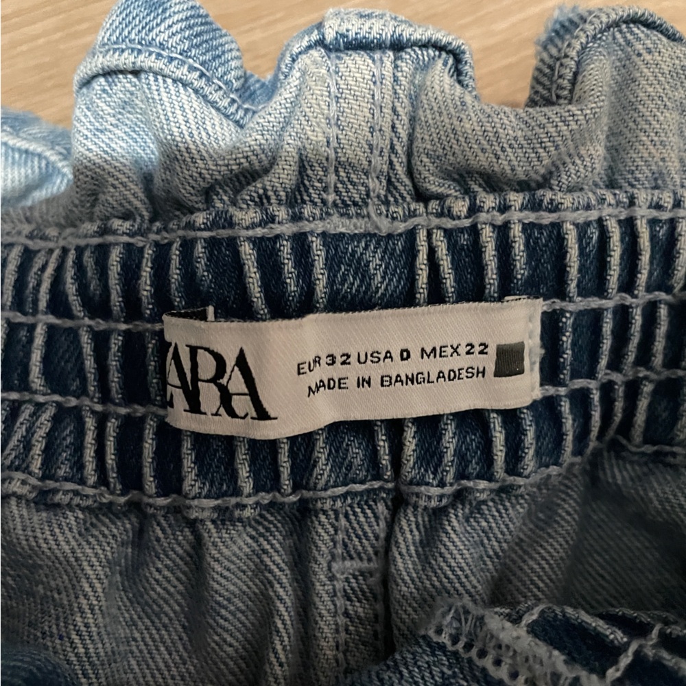 Zara Denim Paperbag Shorts - Picture 5 of 7